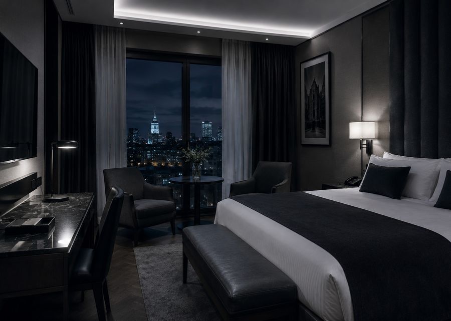 Suite d'hotel di notte